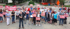 Supporters rallied at the Capitol on June 6, 2015 to urge State Senators to be part of a solution to close the coverage gap in Nebraska.