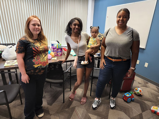 Billie, Teijah, and Schalisha at the fellows’ donation drive!